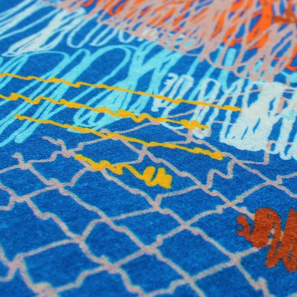 NWT Blue Silken Woolen Scarf Wrap - Picture 5 of 5